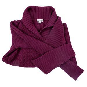 Studio Works Dark Purple knit sweater with collar